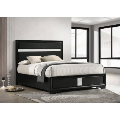 Coaster Miranda Contemporary Black Eastern King Bed Model 206360Ke