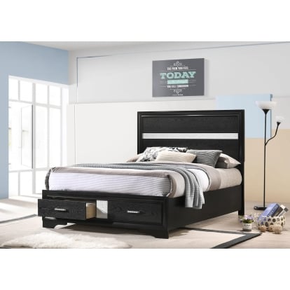Coaster Miranda Contemporary Black Full Storage Bed Model 206361F