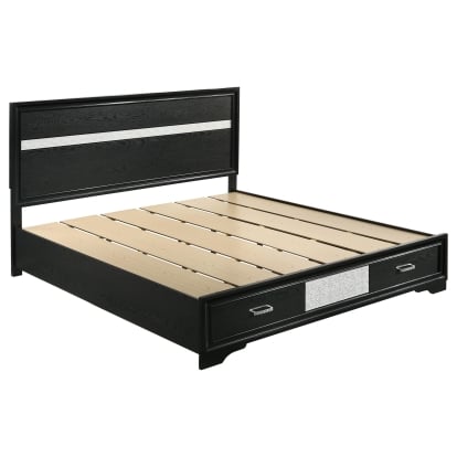 Coaster Miranda Contemporary Black Eastern King Storage Bed Model 206361Ke