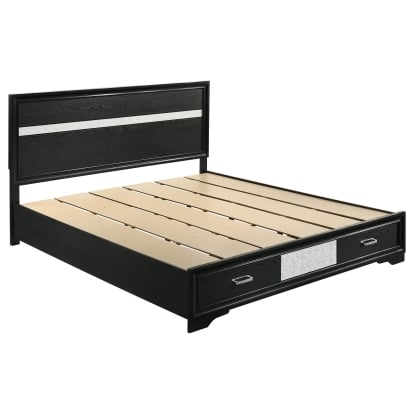 Coaster Miranda Contemporary Black California King Storage Bed Model 206361Kw
