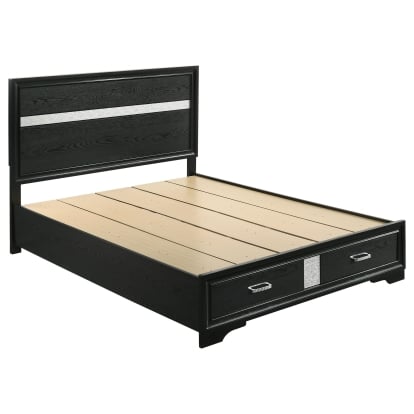Coaster Miranda Contemporary Black Queen Storage Bed Model 206361Q