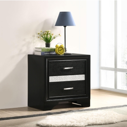 Coaster Miranda Contemporary Black Nightstand Model 206362