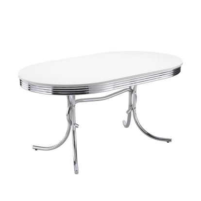 Coaster Retro Contemporary White Dining Table Model 2065