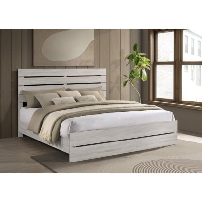 Coaster Brantford Farmhouse Coastal White Eastern King Bed Model 207051Ke