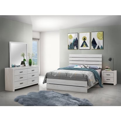 Coaster Brantford Farmhouse Coastal White Queen Bed Model 207051Q-S4
