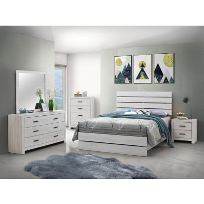 Coaster Brantford Farmhouse Coastal White Queen Bed Model 207051Q-S5