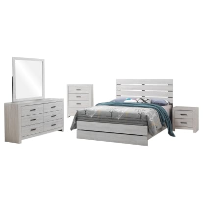 Coaster Brantford Farmhouse Coastal White Queen Bed Model 207051Q-S5