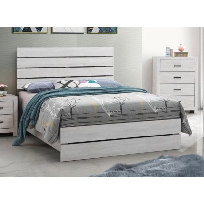 Coaster Brantford Farmhouse Coastal White Queen Bed Model 207051Q