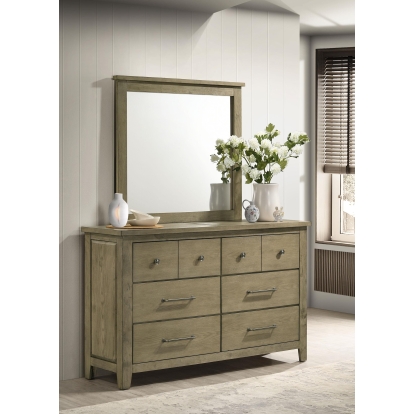 Coaster Hazlewood Rustic Dresser With Mirror Model 207533M
