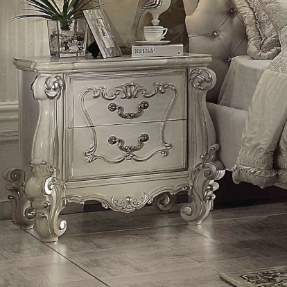 ACME Versailles Bone White Nightstand Model 21133