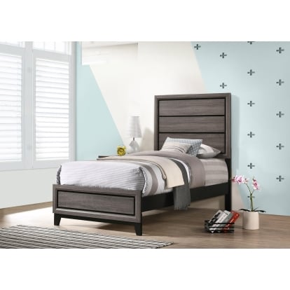 Coaster Watson Transitional Grey Oak Twin Bed Model 212421T