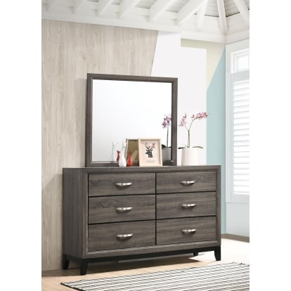Coaster Watson Transitional Grey Oak Dresser With Mirror Model 212423M