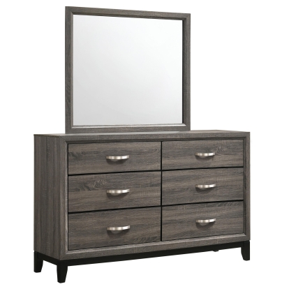 Coaster Watson Transitional Grey Oak Dresser With Mirror Model 212423M