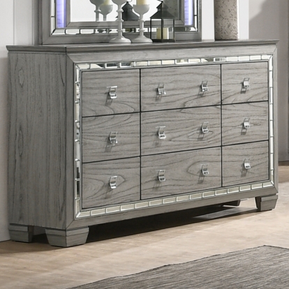 ACME Antares Light Gray Oak Dresser Model 21825