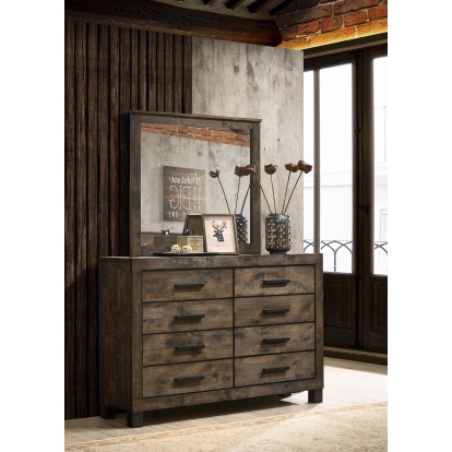Coaster Woodmont Farmhouse Dresser With Mirror Model 222633M