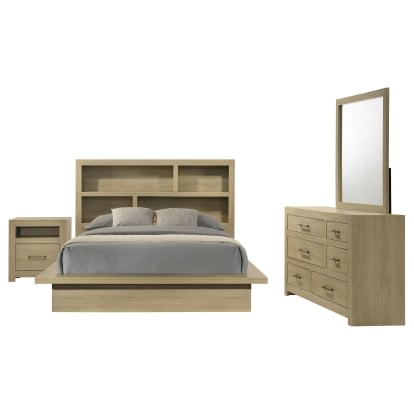 Coaster Hendricks Transitional Light Oak Queen Bed Model 222650Q-S4