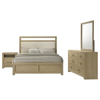 Coaster Hendricks Transitional Light Oak Queen Bed Model 222651Q-S4