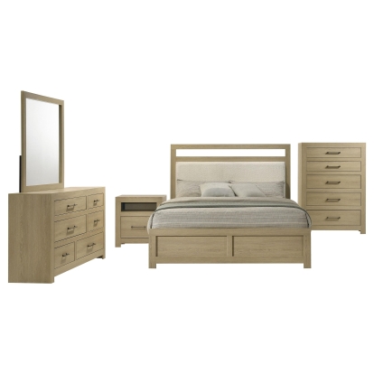 Coaster Hendricks Transitional Light Oak Queen Bed Model 222651Q-S5