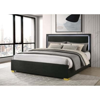 Coaster Marceline Contemporary Black Eastern King Bed Model 222831Ke