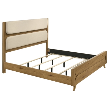 Coaster Bennett Mid-Century Modern Light Oak Eastern King Bed Model 222901Ke