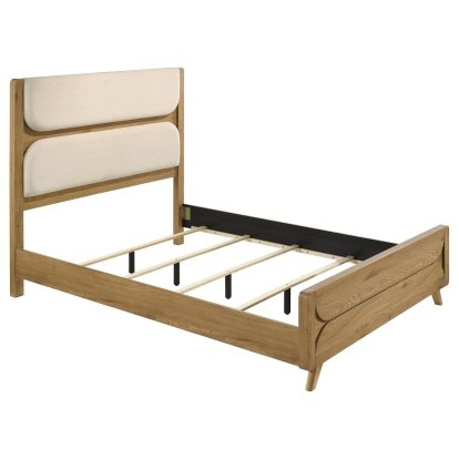 Coaster Bennett Mid-Century Modern Light Oak Queen Bed Model 222901Q