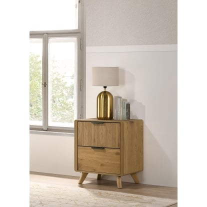 Coaster Bennett Mid-Century Modern Light Oak Nightstand Model 222902