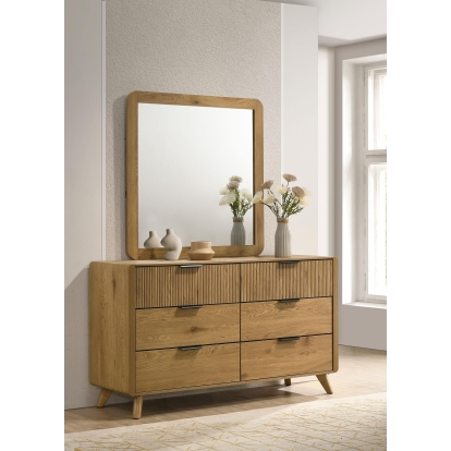 Coaster Bennett Mid-Century Modern Light Oak Dresser Model 222903M