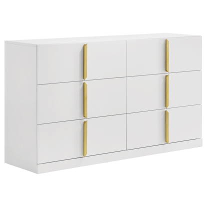 Coaster Ines Contemporary White High Gloss Dresser Model 223093
