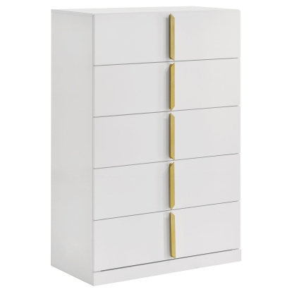 Coaster Ines Contemporary White High Gloss Chest Model 223095