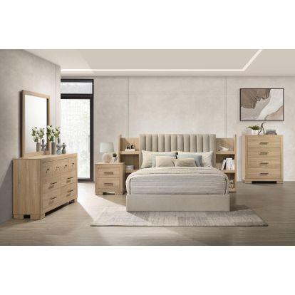 Coaster Arielle Transitional Light Oak Queen Bed Model 223111Q-S5