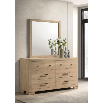 Coaster Arielle Transitional Light Oak Dresser With Mirror Model 223113M
