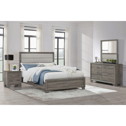 Coaster Wright Transitional Brown Oak Eastern King Bed Model 223341Ke-S4
