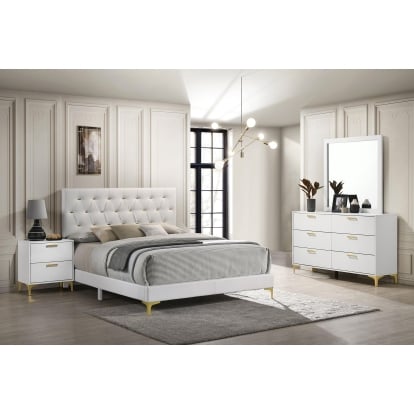 Coaster Kendall Modern Classics White Queen Bed Model 224401Q-S4