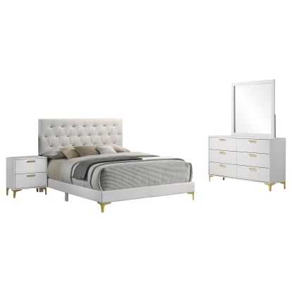 Coaster Kendall Modern Classics White Queen Bed Model 224401Q-S4