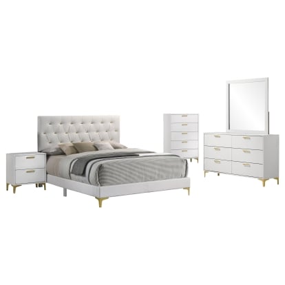 Coaster Kendall Modern Classics White Queen Bed Model 224401Q-S5