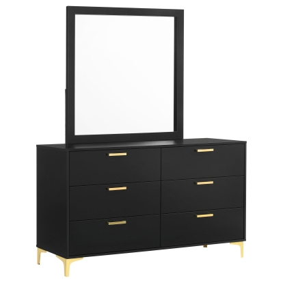 Coaster Kendall Modern Classics Black Dresser With Mirror Model 224453M