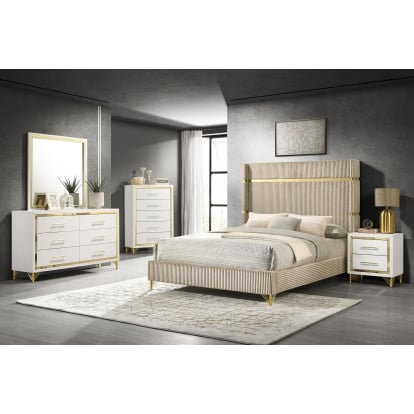 Coaster Lucia Modern Classics White Queen Bed Model 224731Q-S5