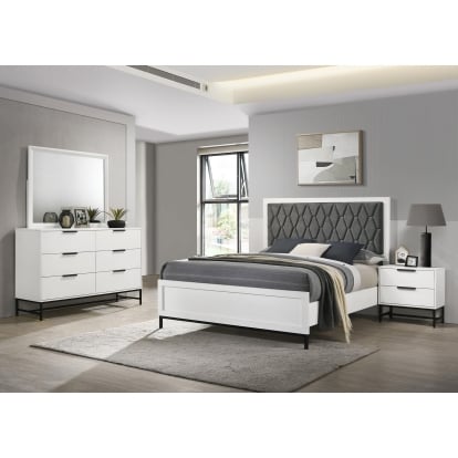 Coaster Sonora Contemporary White California King Bed Model 224861Kw-S4
