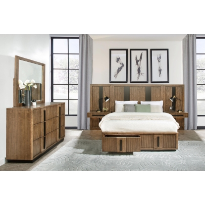 Coaster Terrace Transitional California King Wall Bed Panel With Nightstand (Pair) Model 224900Kw-S5P