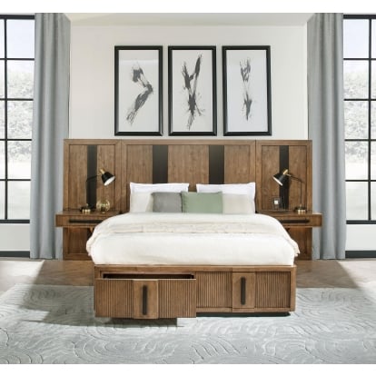 Coaster Terrace Transitional Wall Bed Panel With Nightstand (Pair) Model 224907