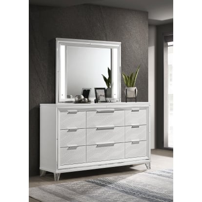 Coaster Marmore Contemporary Dresser With Mirror Model 224963M