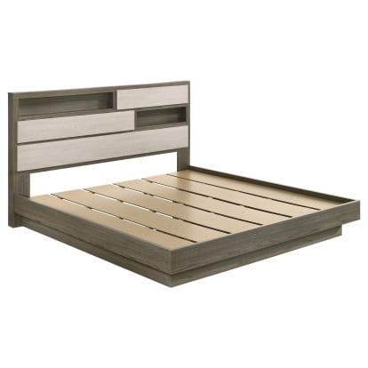 Coaster Fenwick Contemporary Grey Oak Eastern King Bed Model 224981Ke