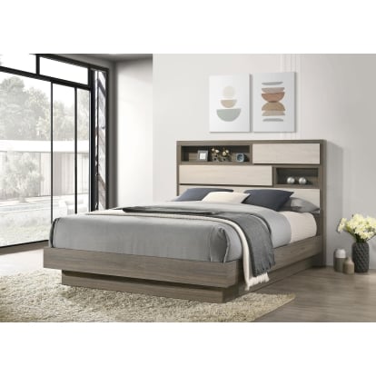 Coaster Fenwick Contemporary Grey Oak Queen Bed Model 224981Q