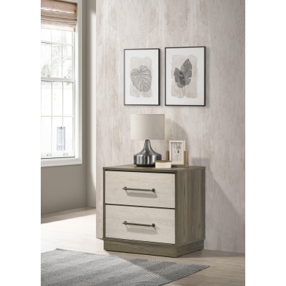Coaster Fenwick Contemporary Grey Oak Nightstand Model 224982