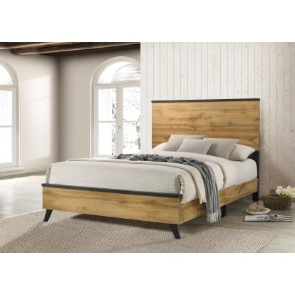 Coaster Kaywood Mid-Century Modern Weathered Brown Queen Bed Model 225001Q