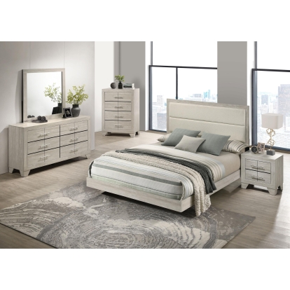 Coaster Trenton Contemporary Rustic Cream Full Bed Model 225061F-S5
