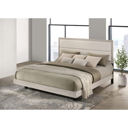 Coaster Trenton Contemporary Rustic Cream Eastern King Bed Model 225061Ke