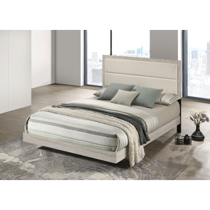 Coaster Trenton Contemporary Rustic Cream Queen Bed Model 225061Q