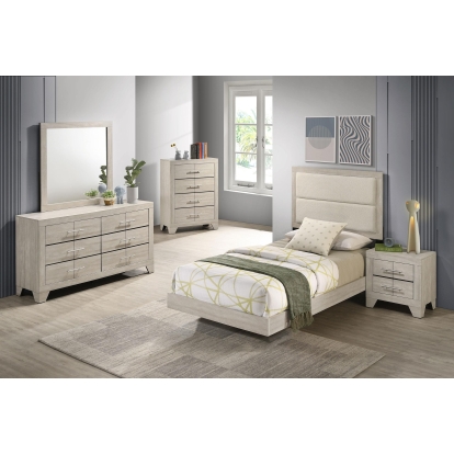 Coaster Trenton Contemporary Rustic Cream Twin Bed Model 225061T-S5
