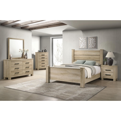 Coaster Oakglen Rustic Weathered Oak Cal King Bed Model 225101Kw-S5